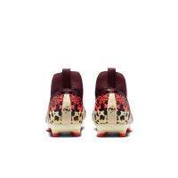 Nike Zoom Mercurial Superfly 10 Academy Gras / Kunstgras Voetbalschoenen (MG) Kids Bordeauxrood Zilver Oranje