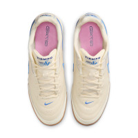 Nike Tiempo Streetgato Straatvoetbalschoenen Gebroken Wit Blauw Donkerblauw Roze