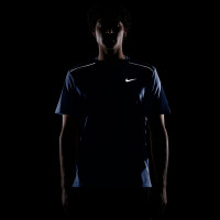 Nike Miler UV Trainingsshirt Blauw Zilver