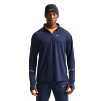 Haut d'entraînement Nike Miler UV 1/4-Zip bleu foncé argenté