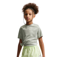 Kit d'entraînement Nike Miler pour Enfants, gris, vert, gris