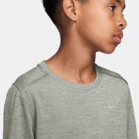 Chemise d'entraînement Nike Miler pour Enfants, gris, vert, gris