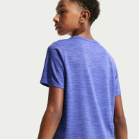 Kit d'entraînement Nike Miler pour Enfants, violet, bleu clair, argent