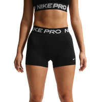 Short de sport Nike Pro 365 taille mi-haute (8 cm) pour femmes, noir et blanc
