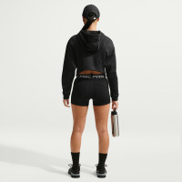 Short de sport Nike Pro 365 taille mi-haute (8 cm) pour femmes, noir et blanc
