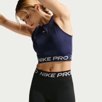 Short de sport Nike Pro 365 taille mi-haute pour femmes (13 cm) noir et blanc