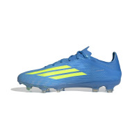 adidas F50 Pro Gazon Naturel Chaussures de Foot (FG) Bleu Néon Jaune