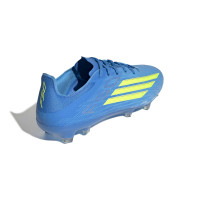 adidas F50 Pro Gazon Naturel Chaussures de Foot (FG) Bleu Néon Jaune