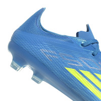 adidas F50 Pro Gazon Naturel Chaussures de Foot (FG) Bleu Néon Jaune