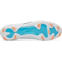 Under Armour Shadow Pro 4 Gazon Naturel Chaussures de Foot (FG) Blanc Bleu Foncé Bleu Azure Orange