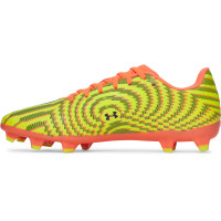 Under Armour Shadow Select 4 Gazon Naturel Chaussures de Foot (FG) Orange Jaune Noir