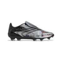 adidas F50 Tunit Y-3 Elite Chaussures de Foot Gazon Naturel (FG) Noir Gris Argenté