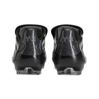 adidas F50 Tunit Y-3 Elite Chaussures de Foot Gazon Naturel (FG) Noir Gris Argenté