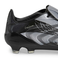 adidas F50 Tunit Y-3 Elite Chaussures de Foot Gazon Naturel (FG) Noir Gris Argenté