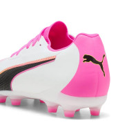 PUMA King 20 Match Gras / Kunstgras Voetbalschoenen (MG) Wit Felroze Blauw Geel