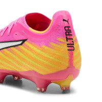 PUMA Ultra 6 Pro Gazon Naturel Artificiel Chaussures de Foot (MG) Rose Vif Bleu Jaune