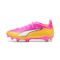 PUMA Ultra 6 Pro Gras / Kunstgras Voetbalschoenen (MG) Kids Felroze Blauw Geel