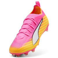 PUMA Ultra 6 Pro Gras / Kunstgras Voetbalschoenen (MG) Kids Felroze Blauw Geel
