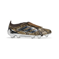 adidas Predator Elite FT Wales Bonner Gazon Naturel Chaussures de Foot (FG) Brun Foncé Brun Argenté Métallique
