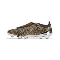 adidas Predator Elite FT Wales Bonner Gazon Naturel Chaussures de Foot (FG) Brun Foncé Brun Argenté Métallique