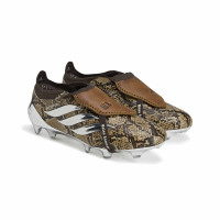 adidas Predator Elite FT Wales Bonner Gazon Naturel Chaussures de Foot (FG) Brun Foncé Brun Argenté Métallique