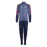 adidas Bayern Munich Survêtement Full-Zip 2026-2027 Enfants Bleu Foncé Rouge Doré