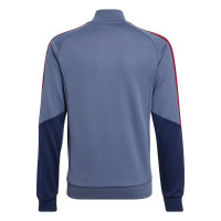 adidas Bayern Munich Survêtement Full-Zip 2026-2027 Enfants Bleu Foncé Rouge Doré
