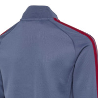 adidas Bayern Munich Survêtement Full-Zip 2026-2027 Enfants Bleu Foncé Rouge Doré