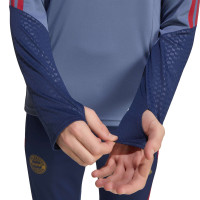 adidas Bayern Munich Haut d'Entraînement 1/4-Zip 2026-2027 Enfants Bleu Foncé Rouge Doré