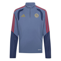 adidas Bayern Munich Haut d'Entraînement 1/4-Zip 2026-2027 Enfants Bleu Foncé Rouge Doré