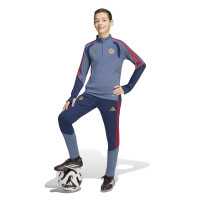 adidas Bayern Munich Survêtement 1/4-Zip 2026-2027 Enfants Bleu Foncé Rouge Doré