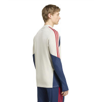 adidas Bayern Munich Survêtement 1/4-Zip 2026-2027 Beige Bleu Foncé Rouge Doré