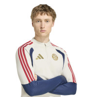 adidas Bayern Munich Survêtement 1/4-Zip 2026-2027 Beige Bleu Foncé Rouge Doré