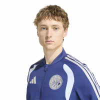 adidas Ajax Presentatie Trainingsjack 2026-2027 Donkerblauw Lichtblauw
