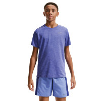 Kit d'entraînement Nike Miler pour Enfants, violet, bleu clair, argent