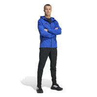 adidas Tiro Travel Windbreaker Blauw Zwart