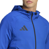 adidas Tiro Travel Windbreaker Blauw Zwart