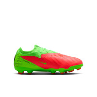 Nike Phantom 6 Low Haaland Pro Gazon Naturel Artificiel Chaussures de Foot (MG) Enfants Vert Vif Rouge Noir