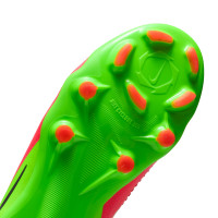 Nike Phantom 6 Low Haaland Pro Gazon Naturel Artificiel Chaussures de Foot (MG) Enfants Vert Vif Rouge Noir