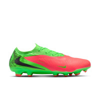 Nike Phantom 6 Low Haaland Pro Gras Voetbalschoenen (FG) Felgroen Rood Zwart