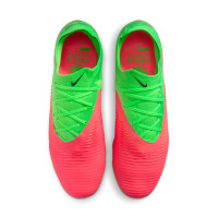 Nike Phantom 6 Low Haaland Pro Gras Voetbalschoenen (FG) Felgroen Rood Zwart