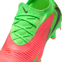 Nike Phantom 6 Low Haaland Pro Gras Voetbalschoenen (FG) Felgroen Rood Zwart