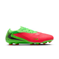 Nike Phantom 6 Low Haaland Pro Gazon Artificiel Chaussures de Foot (AG) Vert Vif Rouge Noir