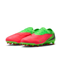 Nike Phantom 6 Low Haaland Pro Gazon Artificiel Chaussures de Foot (AG) Vert Vif Rouge Noir