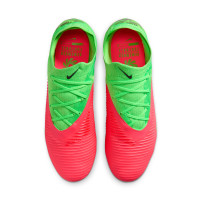 Nike Phantom 6 Low Haaland Pro Gazon Artificiel Chaussures de Foot (AG) Vert Vif Rouge Noir
