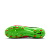 Nike Phantom 6 Low Haaland Pro Gazon Artificiel Chaussures de Foot (AG) Vert Vif Rouge Noir