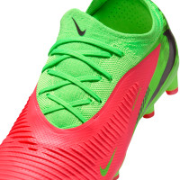 Nike Phantom 6 Low Haaland Pro Gazon Artificiel Chaussures de Foot (AG) Vert Vif Rouge Noir