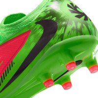 Nike Phantom 6 Low Haaland Pro Gazon Artificiel Chaussures de Foot (AG) Vert Vif Rouge Noir