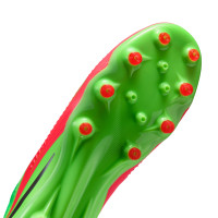 Nike Phantom 6 Low Haaland Pro Gazon Artificiel Chaussures de Foot (AG) Vert Vif Rouge Noir