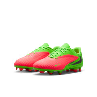 Nike Phantom 6 Low Haaland Club Gazon Naturel Artificiel Chaussures de Foot (MG) Enfants Vert Vif Rouge Noir